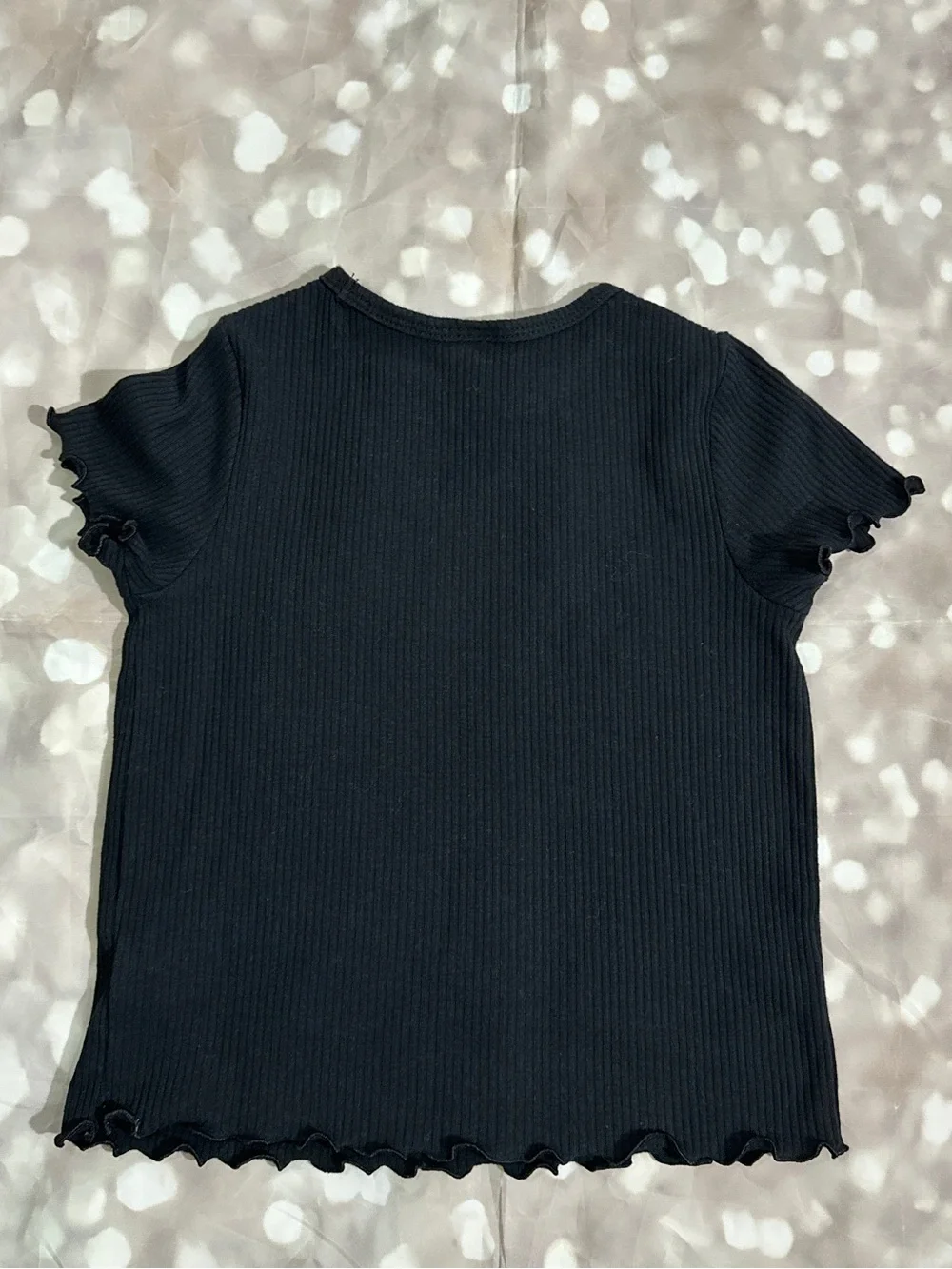 Old Navy Black Ribbed Short Sleeve Tee